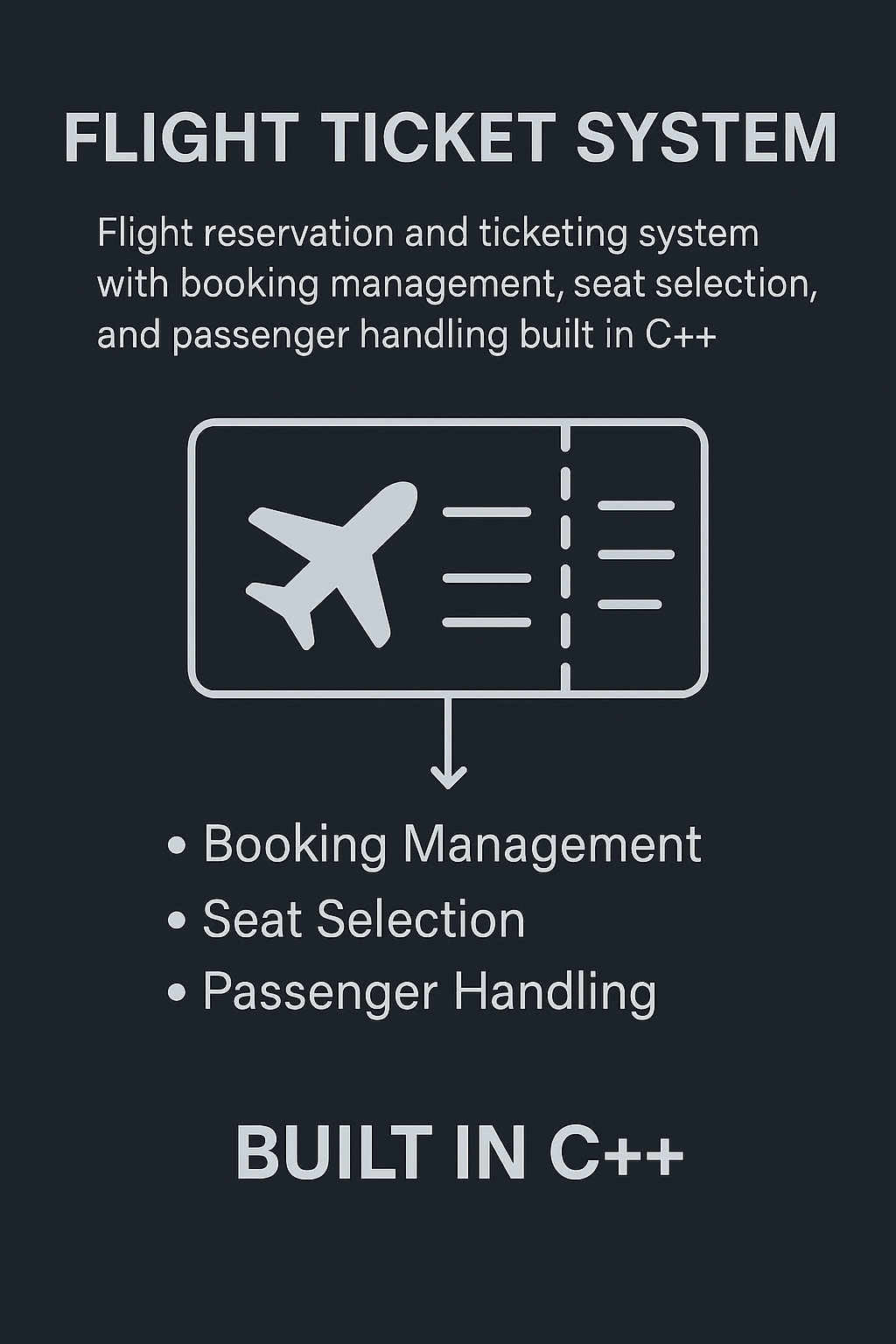 Walid Belbach Flight Ticket Reservation System C++ OOP